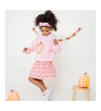 Sweet Wink Little and Big Girls Coquette Pumpkin Knit Sweater
