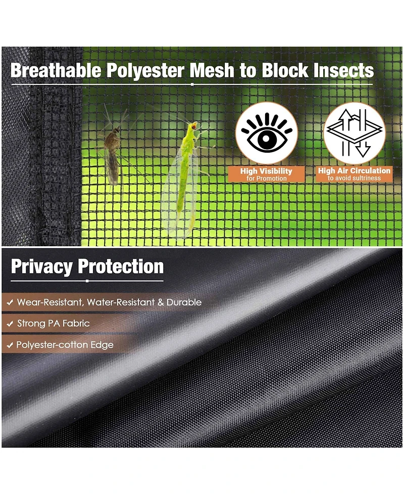 16 Pcs 10 ft Pop Up Canopy Tent Sidewall Mesh Side Wall Party Canopy