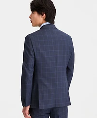 Kenneth Cole Reaction Men's Windowpane Slim-Fit Techni-Cole Suit Separates Jacket