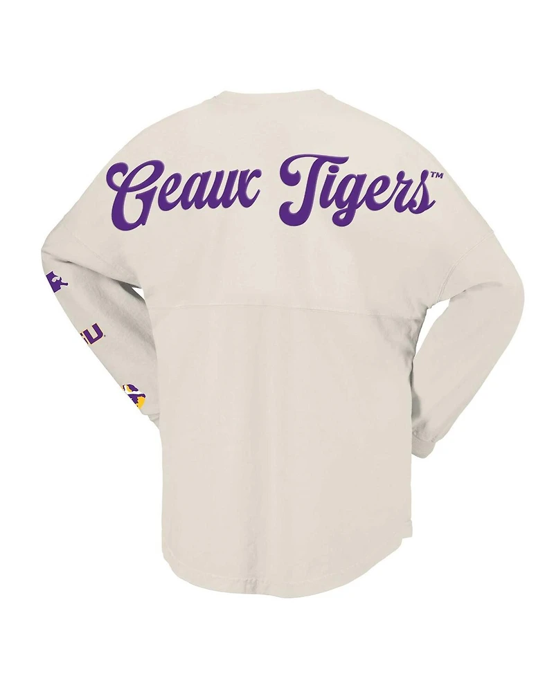 Spirit Jersey Women's Natural Lsu Tigers Local Long Sleeve T-Shirt