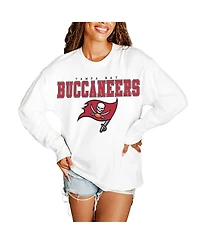 Gameday Couture Women's White Tampa Bay Buccaneers Big Goals Oversized Long Sleeve T-Shirt