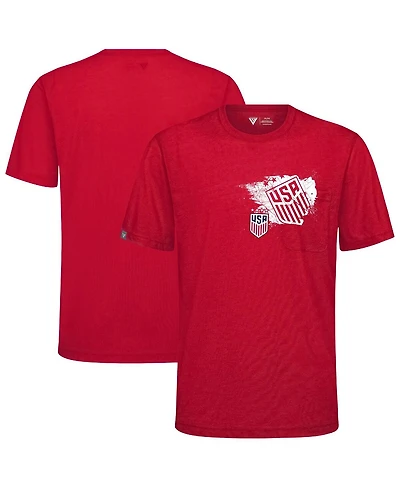 LevelWear Men's Red Uswnt Focal Blasted T-Shirt