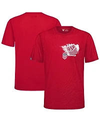 LevelWear Men's Red Uswnt Focal Blasted T-Shirt