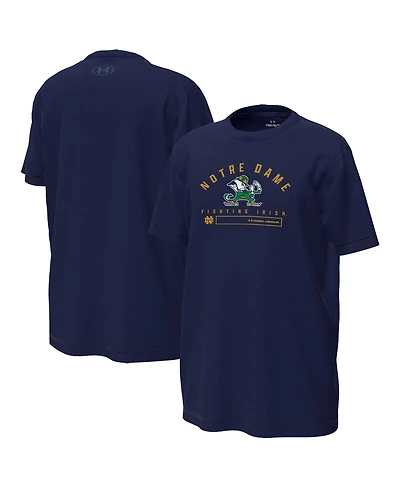 Under Armour Big Boys and Girls Navy Notre Dame Fighting Irish Inline Tech Stretch T-Shirt