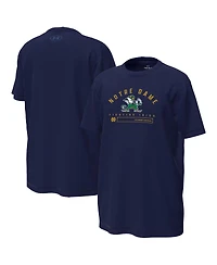 Under Armour Big Boys and Girls Navy Notre Dame Fighting Irish Inline Tech Stretch T-Shirt