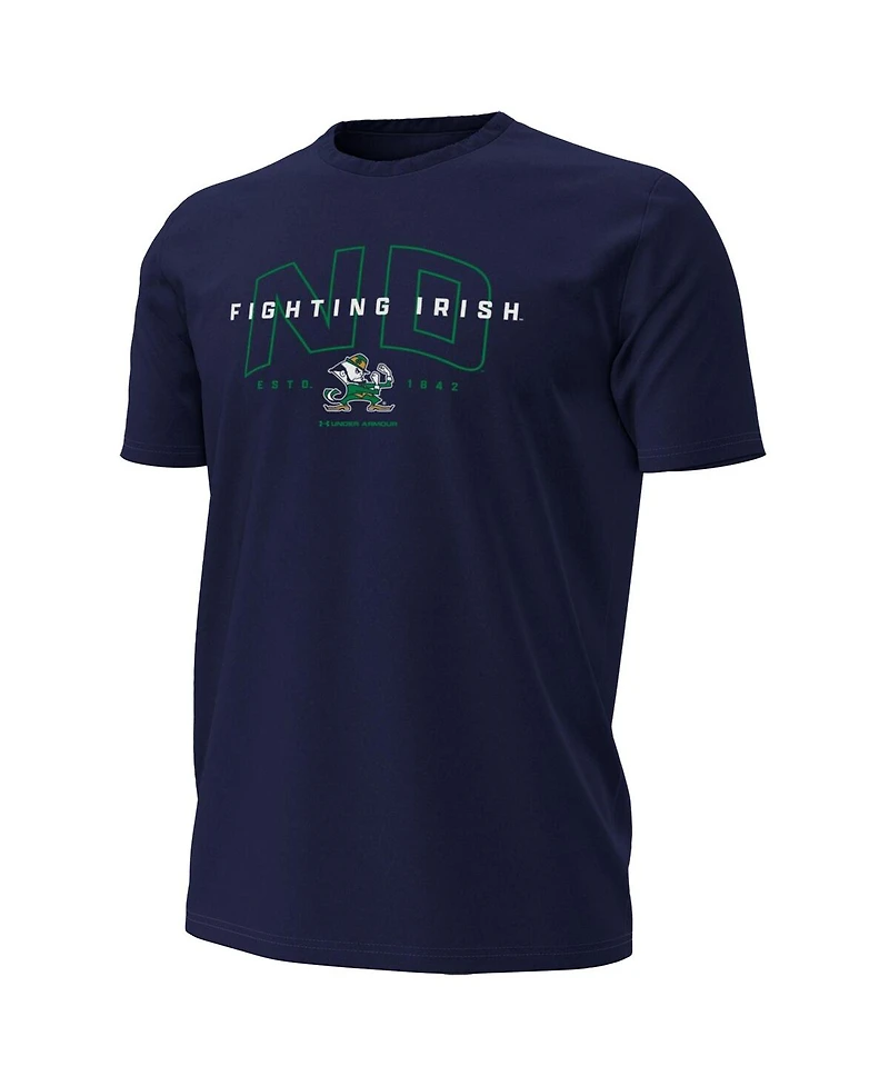 Under Armour Men's Navy Notre Dame Fighting Irish Overlay Performance T-Shirt