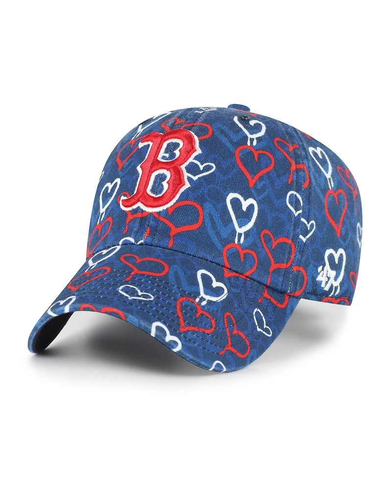 '47 Brand Big Girls Navy Boston Red Sox Mural Clean Up Adjustable Hat