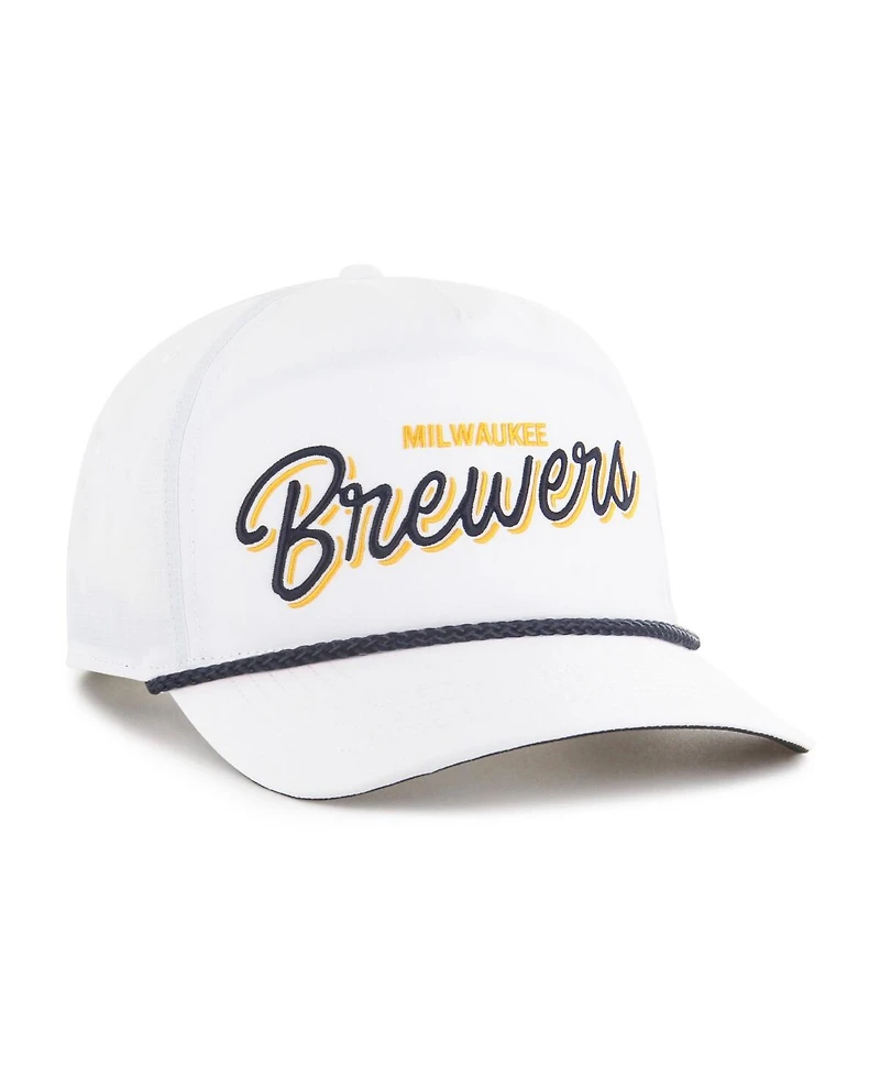 '47 Brand Men's White Milwaukee Brewers Brrr Fairway Hitch Adjustable Hat