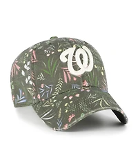 '47 Brand Women's Olive Washington Nationals Moss Verbena Clean Up Adjustable Hat