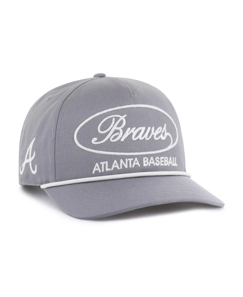 '47 Brand Men's Gray Atlanta Braves Foundational Hitch Adjustable Hat