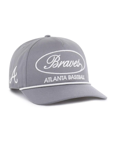 '47 Brand Men's Gray Atlanta Braves Foundational Hitch Adjustable Hat