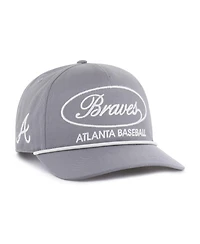 '47 Brand Men's Gray Atlanta Braves Foundational Hitch Adjustable Hat