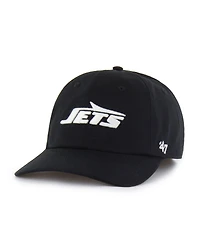 '47 Brand Men's Black New York Jets Foundational Franchise Fitted Hat