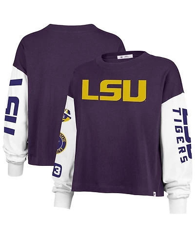 47 Brand Women's Purple Lsu Tigers Sydney Long Sleeve T-Shirt