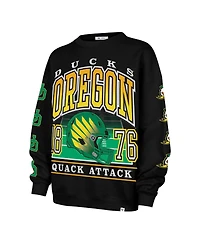 47 Brand Women's Black Oregon Ducks Go Big Oversized Pullover Sweatshirt