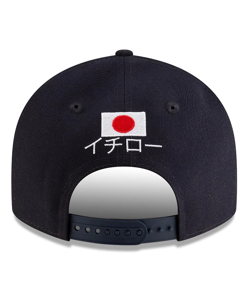 New Era Men's Ichiro Suzuki Navy Seattle Mariners 2025 Baseball Hall of Fame Low Profile 9FIFTY Snapback Hat