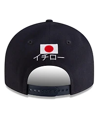 New Era Men's Ichiro Suzuki Navy Seattle Mariners 2025 Baseball Hall of Fame Low Profile 9FIFTY Snapback Hat