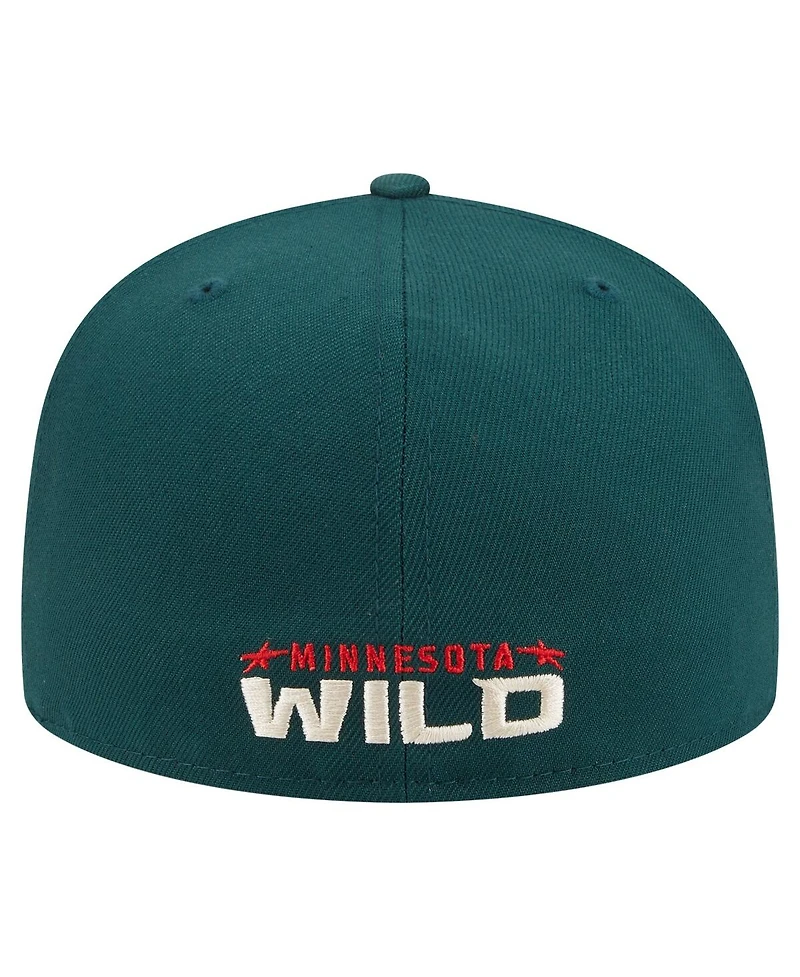 New Era Men's Green Minnesota Wild Deceptor 59FIFTY Fitted Hat