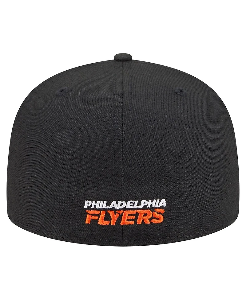 New Era Men's Black Philadelphia Flyers Deceptor 59FIFTY Fitted Hat