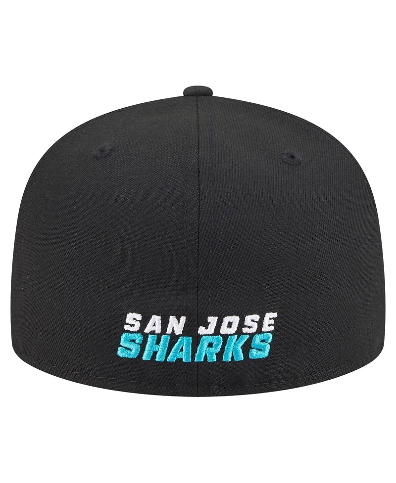 New Era Men's Black San Jose Sharks Deceptor 59FIFTY Fitted Hat