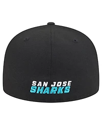 New Era Men's Black San Jose Sharks Deceptor 59FIFTY Fitted Hat