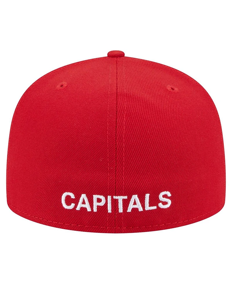 New Era Men's Red Washington Capitals Deceptor 59FIFTY Fitted Hat