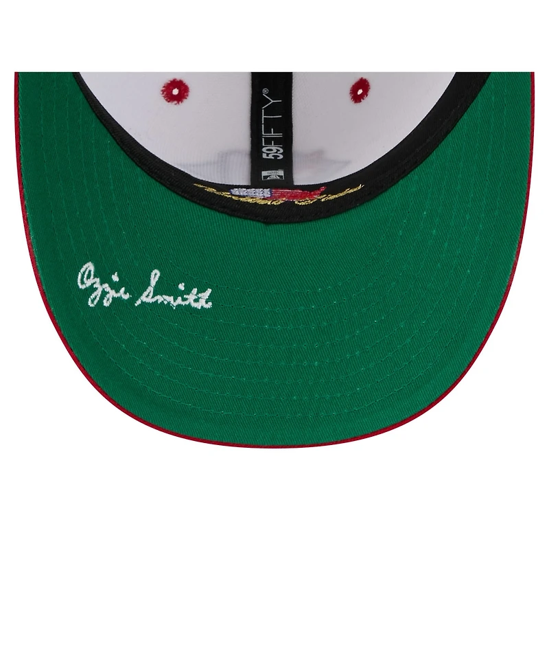New Era Men's Ozzie Smith White St. Louis Cardinals 59FIFTY Fitted Hat