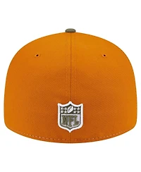 New Era Men's Olive/Brown Detroit Lions Two-Tone Color Pack Split Panel 59FIFTY Fitted Hat