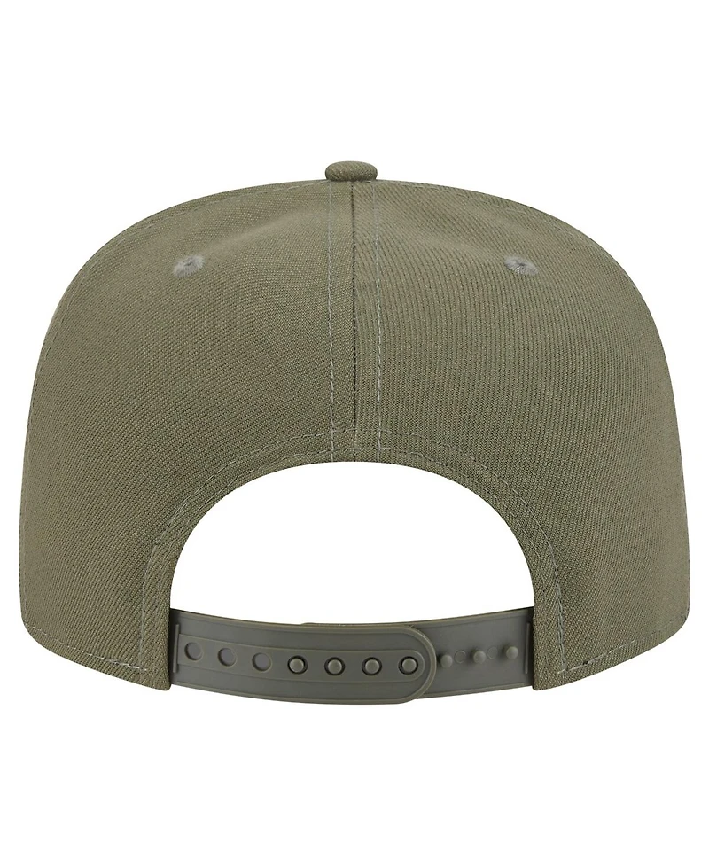 New Era Men's Olive San Francisco 49ers Color Pack A-Frame 9FIFTY Snapback Hat