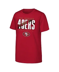 Outerstuff Big Boys and Girls Scarlet San Francisco 49ers Posterize T-Shirt