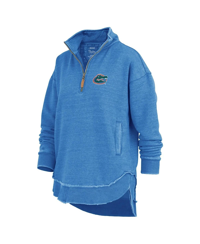 Pressbox Women's Royal Florida Gators Northfork Sojourn Poncho Quarter-Zip Sweatshirt