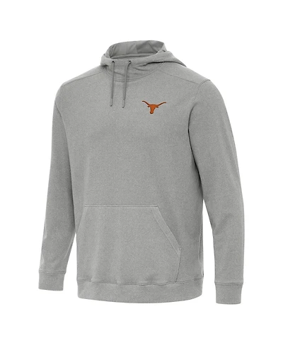 Antigua Men's Heather Gray Texas Longhorns Cloud Pullover Hoodie