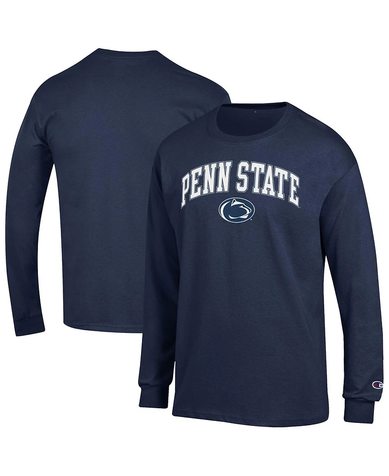 Champion Men's Navy Penn State Nittany Lions Arch Over Logo Long Sleeve T-Shirt