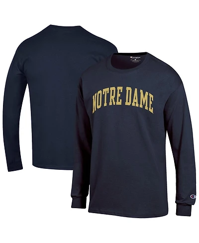Champion Men's Navy Notre Dame Fighting Irish Basic Arch Long Sleeve T-Shirt