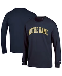Champion Men's Navy Notre Dame Fighting Irish Basic Arch Long Sleeve T-Shirt