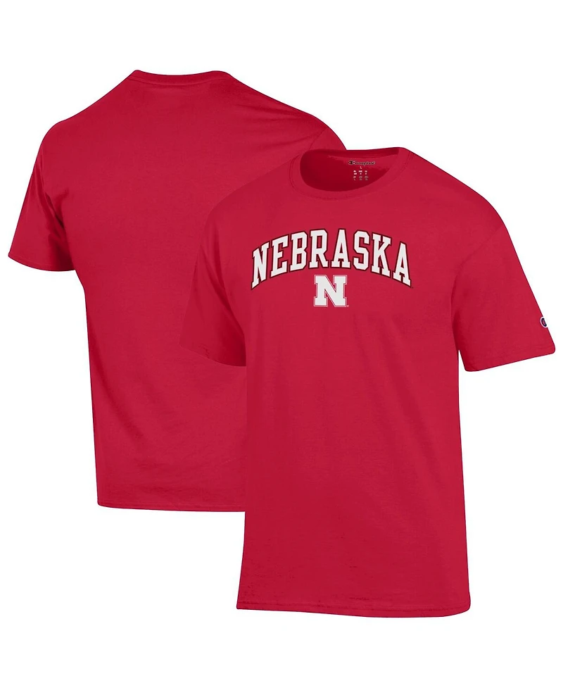 Champion Men's Scarlet Nebraska Huskers Arch Over Logo T-Shirt