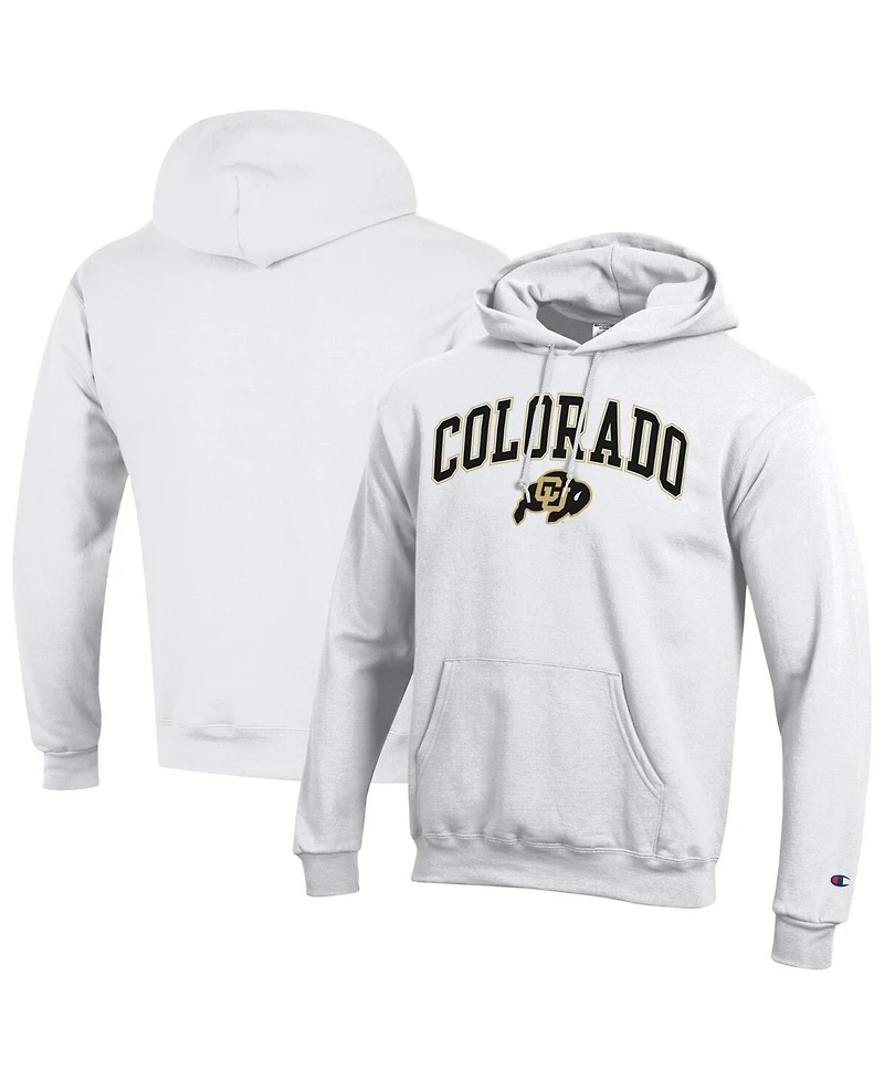 Champion Men's White Colorado Buffaloes Arch Over Logo Pullover Hoodie