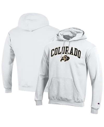 Champion Men's White Colorado Buffaloes Arch Over Logo Pullover Hoodie