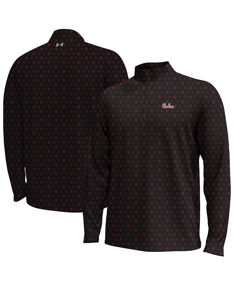Under Armour Men's Black South Carolina Gamecocks Gameday Armourfuse Half-Zip Jacket