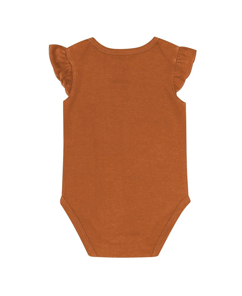 Outerstuff Baby Boys and Girls Texas Orange/Black Longhorns Little Sunshine 2-Piece Bodysuit Set