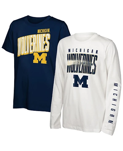 Outerstuff Preschool 2-Piece Michigan Wolverines Mix 3-in-1 Combo T-Shirt Set