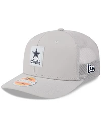 New Era Men's Gray Dallas Cowboys 2025 Sideline 9SEVENTY Trucker Adjustable Hat
