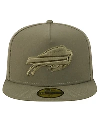 New Era Men's Olive Buffalo Bills Color Pack A-Frame 59FIFTY Fitted Hat