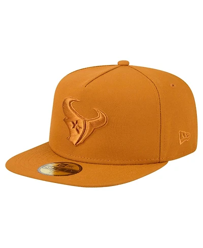 New Era Men's Brown Houston Texans Color Pack A-Frame 59FIFTY Fitted Hat