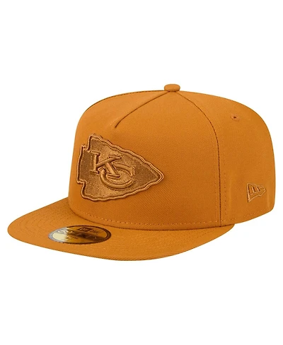 New Era Men's Brown Kansas City Chiefs Color Pack A-Frame 59FIFTY Fitted Hat