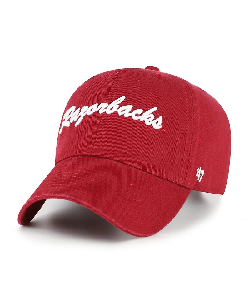 '47 Brand Men's Cardinal Arkansas Razorbacks Vault Clean Up Adjustable Hat