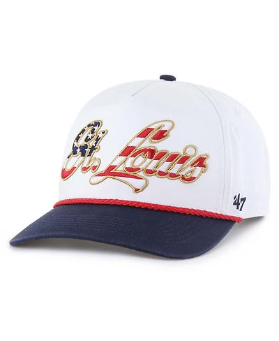 '47 Brand Men's White St. Louis Cardinals Patriotic Overhand Hitch Adjustable Hat