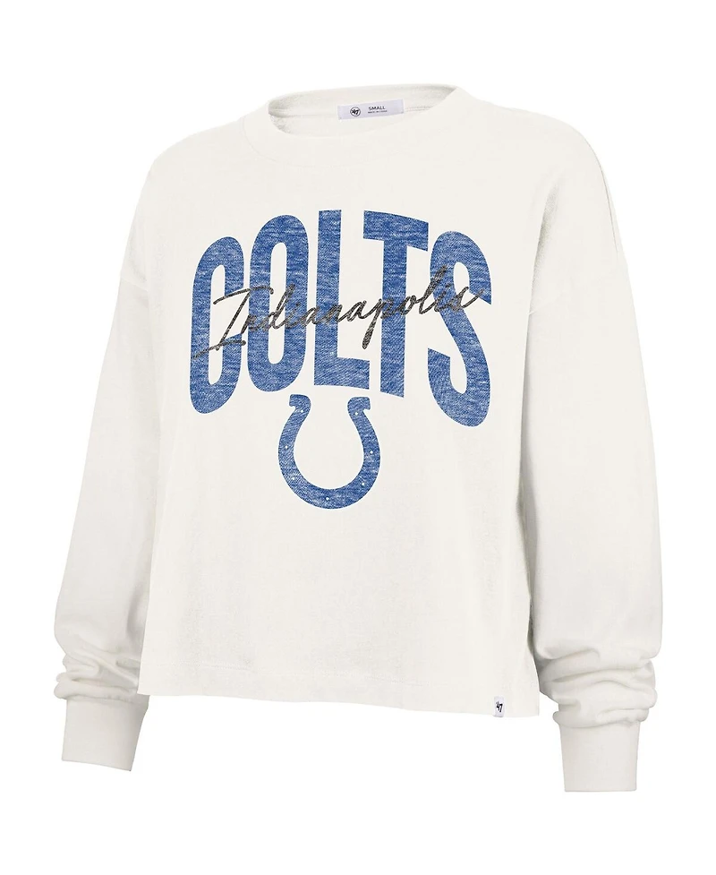 '47 Brand Women's Cream Indianapolis Colts Muse Sydney Long Sleeve T-Shirt