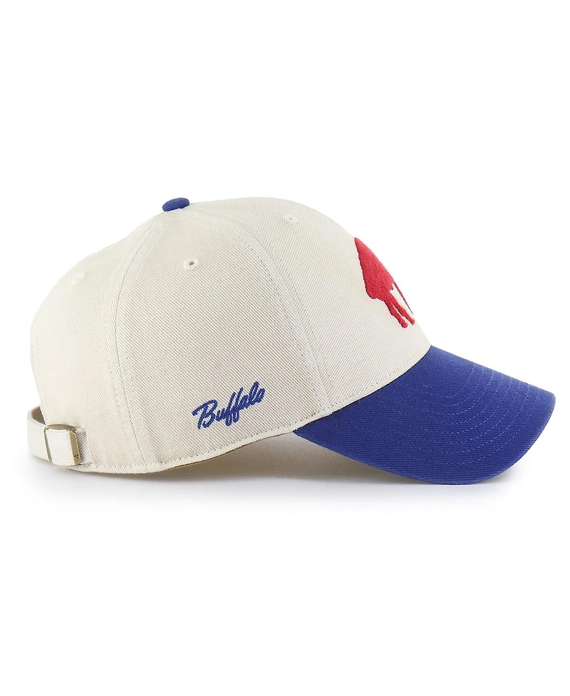 '47 Brand Men's Cream/Royal Buffalo Bills Fairfield Mvp Throwback Adjustable Hat
