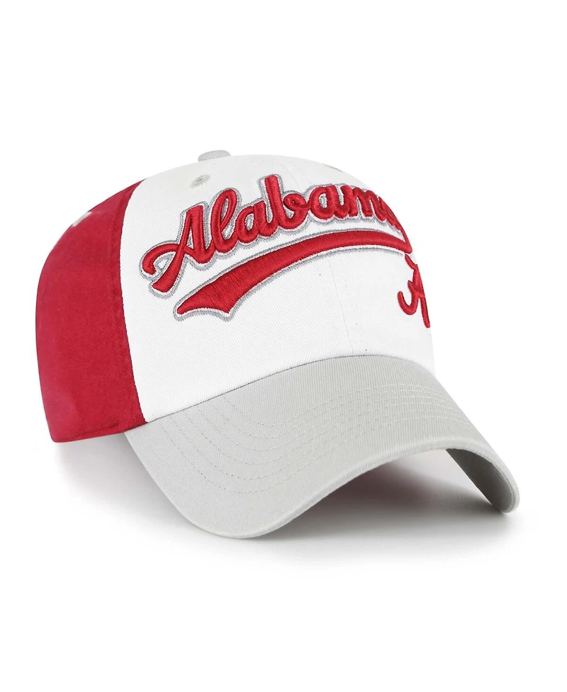 '47 Brand Big Boys and Girls White Alabama Crimson Tide Scooter Clean Up Adjustable Hat